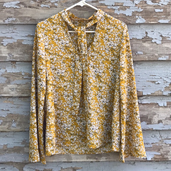 caramela Tops - [Caramela] Floral Print Long Sleeve Blouse